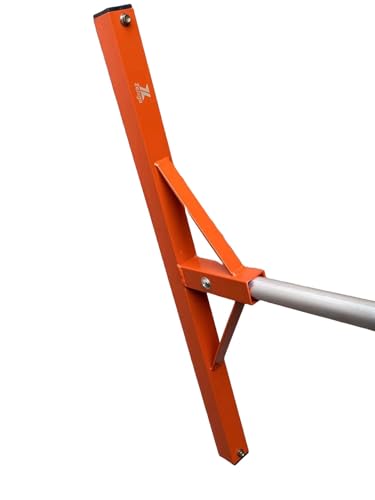 24-Inch Handheld Magnet Sweeper with T-Bar - Orange | Heavy Duty Magnet