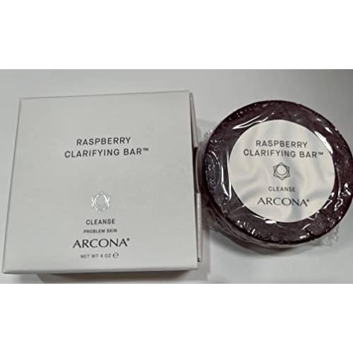 ARCONA Raspberry Clarifying Bar - Raspberry, Wine Extracts, Salicylic Acid, Vitamin E, Aloe Vera and Green Tea Extract - Calms Skin & Fights Blemishes. Made in the USA. 4oz