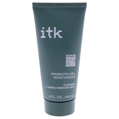ITK Skincare Prebiotic Gel Face Moisturizer For Oily, Acne Prone Skin - Niacinamide + Squalane + Cucumber Extract - Hydrate + Energize Skin - Dark Spot Corrector For Face - Vegan + Cruelty Free