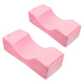Beauty Salon Eyelash Extension Velvet Lash Pillow Beauty Salon Memory Foam Neck Pillow for Lash Extension Grafting Make Up Side Pockets for Tools(Pink,2Pack)