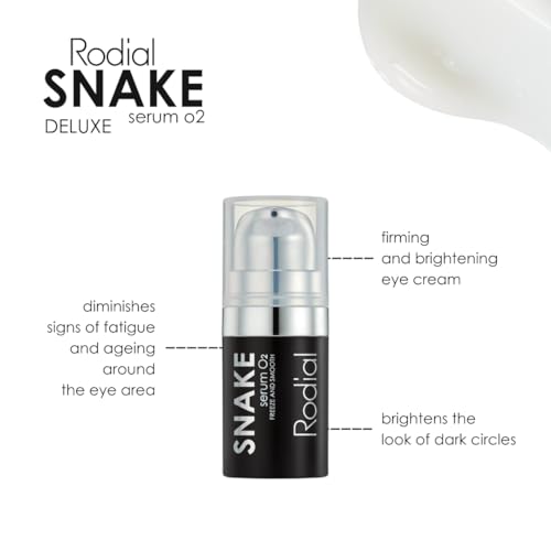 Rodial Snake Serum O2 0.2fl.oz High-Performance Serum with Blurring-Effect for Reducing Lines and Wrinkles, Syn-ake Tripeptide for Firming and Smoothing Effect, Hyaluronic Acid for Moisture Retaining
