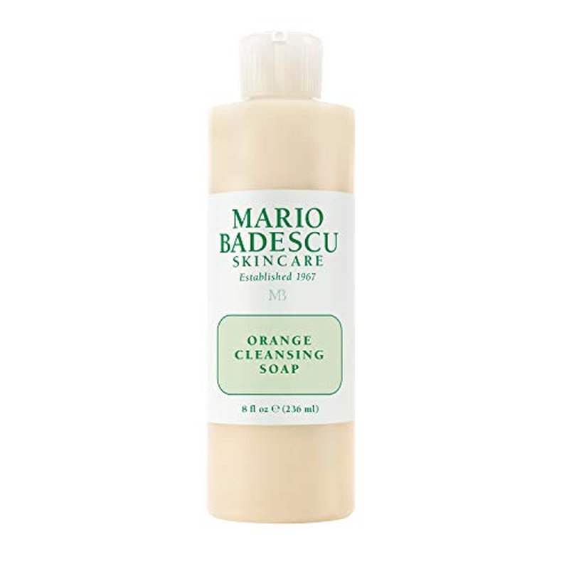 Mario Badescu Orange Cleansing Soap - Cream Face Cleanser and Exfoliator Enriched with AHA - Oil Free Face Wash for Combination or Dry Skin - Mild Exfoliant with Non-Drying Formula