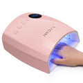 Pink UV LED Nail Lamp 72W Cordless Gel Curing with 45 Beads for Nails