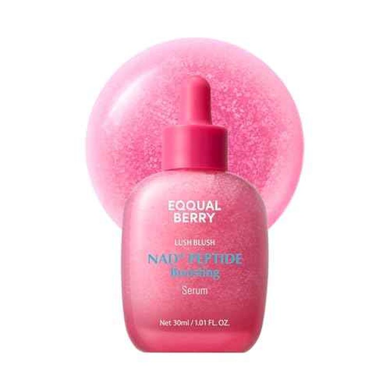 EQQUALBERRY NAD+ Peptide Boosting Smoothie Serum ? Anti-Aging Korean Skin Care with 5 Ceramides & Vegan Collagen, Hydrating Antioxidant Serum for Firmness, Wrinkles & Radiant Glow (1.01oz / 30ml)