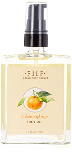 FarmHouse Fresh Clementine Body Oil - Moisturizing Natural Skincare, 4 Fl Oz