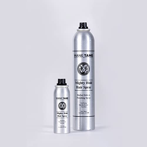 Mane Tame Professional Hair Spray Men 10oz - Firm Hold, Fast Drying, Humidity Resistant