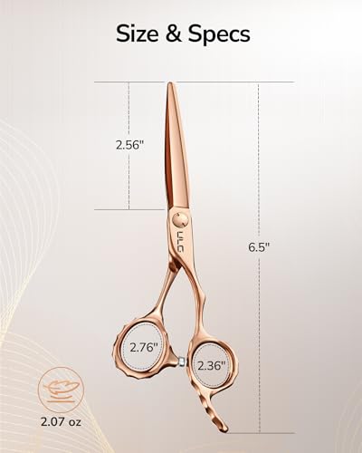 ULG Professional Hair Cutting Scissors with Luxury 18K Rose Gold