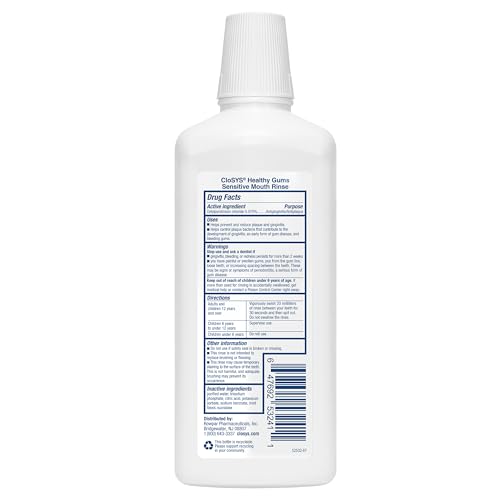 CloSYS Healthy Gums Mouthwash Mint 32 Fl Oz Pack of 3 - Anti-Gingivitis Oral Rinse