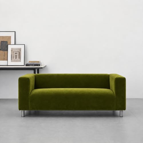 Klippan Loveseat Velvet Slipcover - Green, F-Green Variation