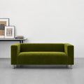 Klippan Loveseat Velvet Slipcover - Green, F-Green Variation