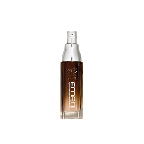 Emani HydraWear Brightening Foundation ? Buildable Coverage, Safe for Sensitive Skin ? Long-Lasting Hydration, Hyaluronic Acid, Silicone Free, Vegan and Cruelty-Free, Golden Amber