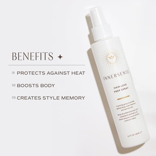 INNERSENSE Organic Hair Love Prep Spray 6.7oz - Prime & Style with Natural Ingredients