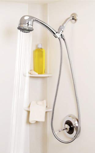 Handheld Water Filter Showerhead - Chrome Finish, 5 Spray Settings, No Tools Installation