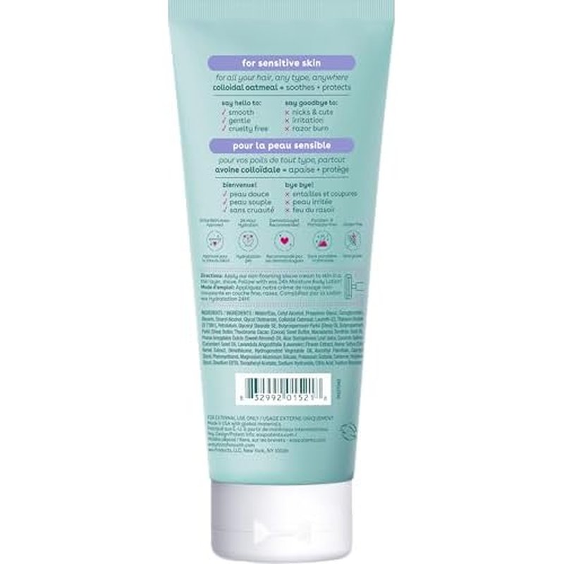 eos Shea Better Sensitive Skin Women's Shave Cream- Fragrance-Free of 7 oz containers,(Pack of 4)