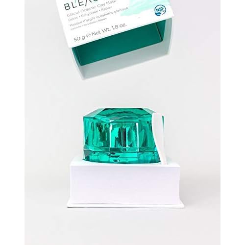 Bl'eau Glacial Oceanic Clay Mask - NSF Certified - Detox/Rehydrate/Repair, 50 g ? Net Wt. 1.8 oz