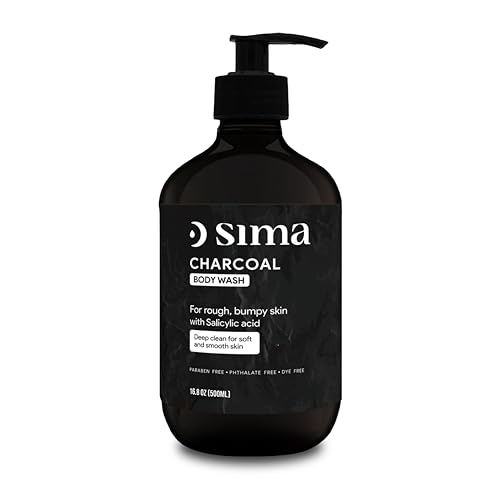Charcoal Body Wash for Sensitive Skin 500ml - Detox & Acne Control