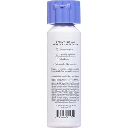 Billie Whipped Shave Cream - Lavender & Bergamot Scent - 6.5 fl oz