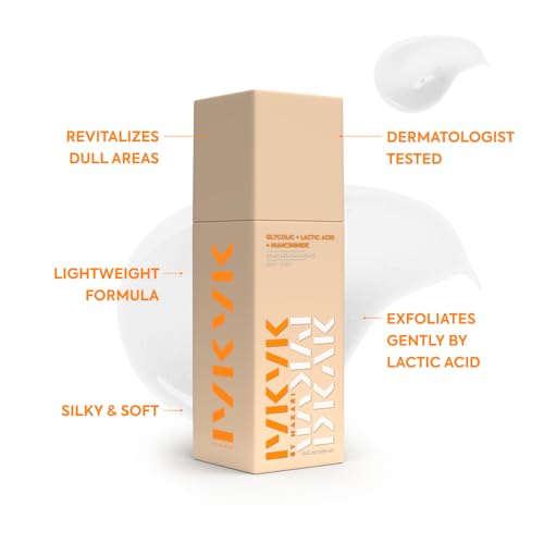 MAKARI IYKYK Gentle Exfoliating Body Wash | Glycolic & Lactic Acid Cleanser with Niacinamide | Smooths Dry Skin for Radiant-Looking Results | Vegan & Fragrance-Free