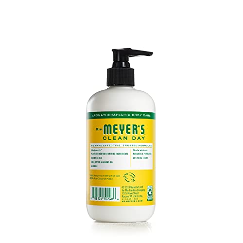 MRS. MEYER'S CLEAN DAY Hand Lotion for Dry Hands, Non-Greasy Moisturizer Made with Essential Oils, Honeysuckle, 12 oz