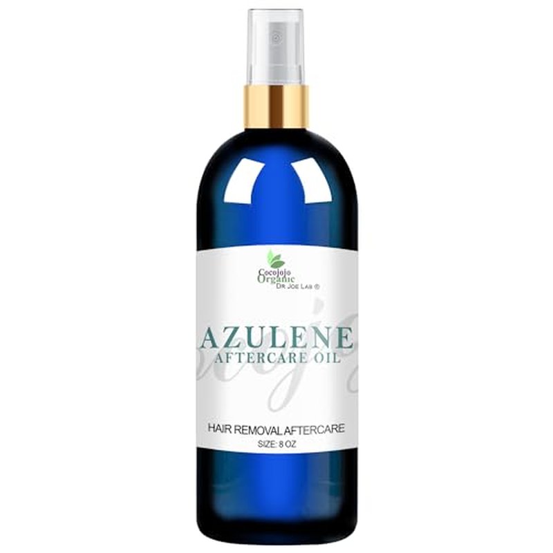 cocojojo Azulene Oil After Waxing Sugaring Soothing Hair Retardant 8 Oz Decreasing Hair Thickness After Hair Removal Natural Delaying Hair Regrowth