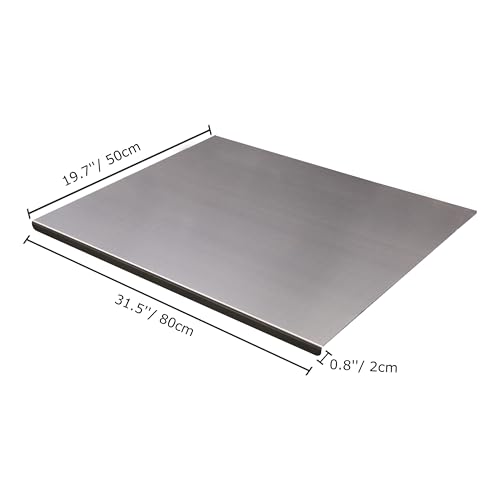 Extra Large Stainless Steel Cutting Board 31.5" x 19.7" with Counter Lip for Kitchen