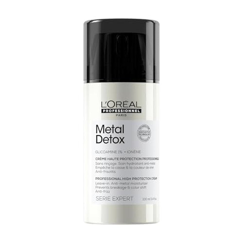 L'Or?al Professionnel Paris Metal Detox Smoothing Cream - Lightweight Styling Leave-In Treatment For All Hair Types, Hydrates and Protects Against Frizz, UV & Metals