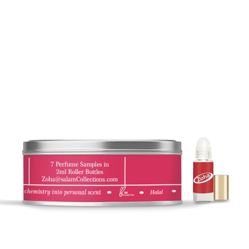 Zoha Perfume Discovery Set - 7 Sample Perfumes with Floral & Musk Scents - 0.48 Fl Oz
