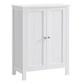 VASAGLE Bathroom Floor Storage Cabinet with Adjustable Shelves, 2-Door, Cloud White - 31.5"
