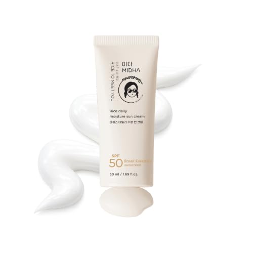 MIDHA Rice Bran Water SPF50+ Broad Spectrum Sunscreen - Hydrating Lightweight Sun Protection