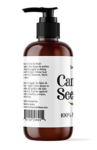 Organic Camellia Seed Oil - Japanese Beauty Oil for Hair & Skin, 8oz