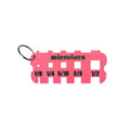 Microlocs Sizing Tool for Locs - Pink Hair Measuring Ruler with Imperial & Metric Scales - Finger Grip & Keyring - Variation of THIS listing