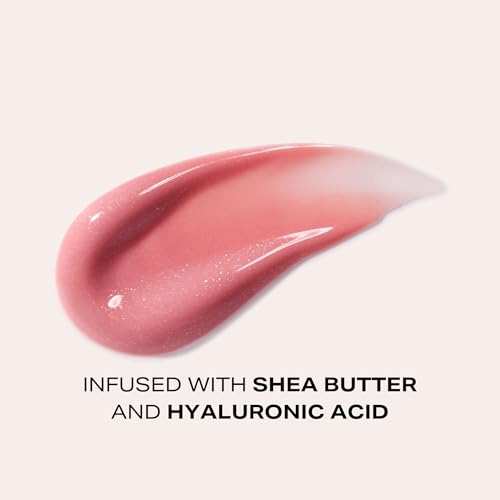Hydrating Lip Gloss with Hyaluronic Acid & Shea Butter - Shine Finish, No Fine Lines, Vegan Cruelty-Free