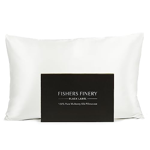 King 100% Mulberry Silk Pillowcase - White, 30mm, Luxury Bedding, Undyed