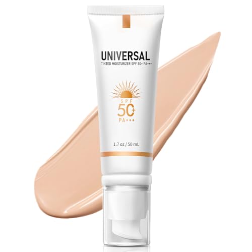ONSART SPF 50 Tinted Mineral Sunscreen & Moisturizer for Face, Broad Spectrum UVA/UVB, Oil-Free & Sweat-Resistant, 1.7oz
