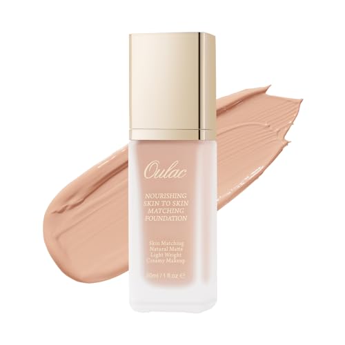 Oulac Foundation Make Up, Skincare Infused With Aloe Leaf And Vitamin E, Medium to High Coverage Liquid Foundation, Foundation Vegan 30ml, Shade£ºNude 05