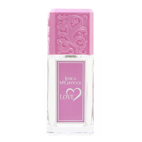 Jessica McClintock Love Eau De Parfum Spray for Women 3.4 oz - Bright Floral Fragrance with Gardenia Jasmine & Amber