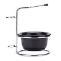 luzen Stainless Steel Shaving Bowl and Brush Stand, Professional 2 in 1 Shaving Stand Bowl Shaving Razor Brush Holder Grooming Tool Shaving Kit for Men