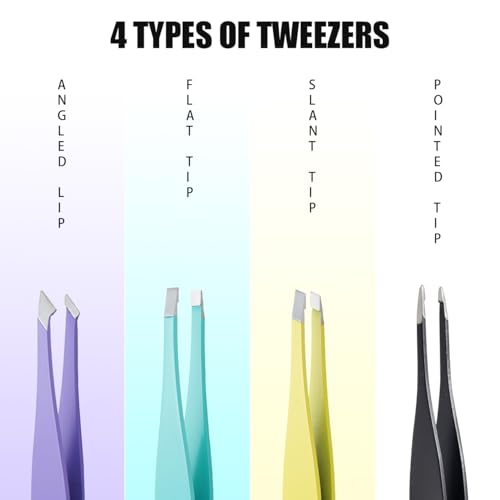 Initial M Tweezers with Mirror for Women Facial Hair, Best Gifts for Teen Girl/Daughter/Friend/Mom/Bridesmaid/Wife/Girlfriend, Unique Gift for Birthday/Anniversary/Mothers Day/Valentines Day/Christmas