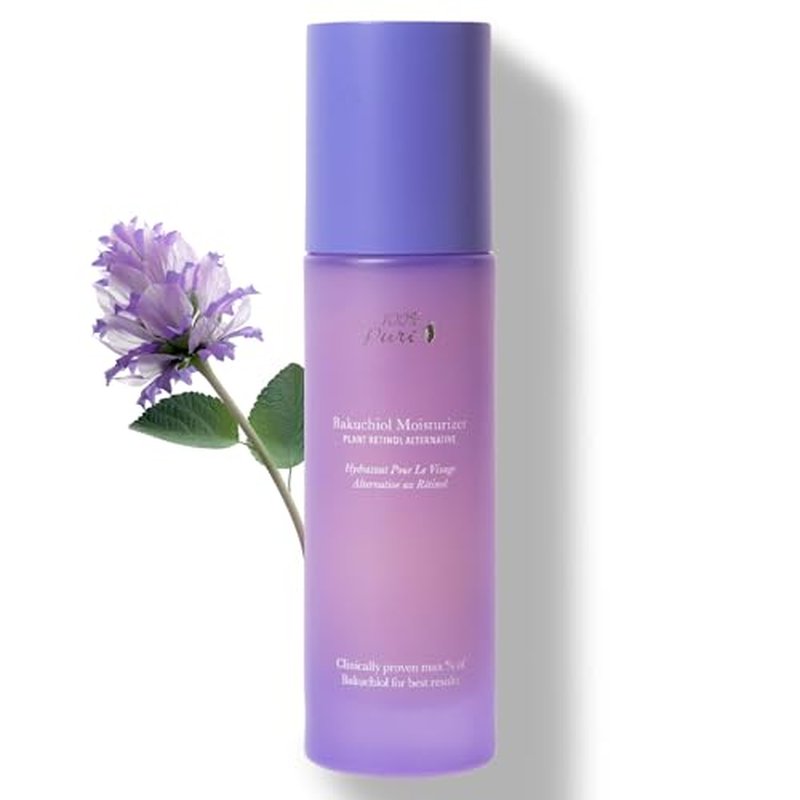 100% PURE Bakuchiol Facial Moisturizer Natural Retinol Alternative Face Cream with Anti Aging Antioxidants Hyaluronic & Kojic Acid Squalene Daily Skincare for Women & Men - 1.7 fl oz
