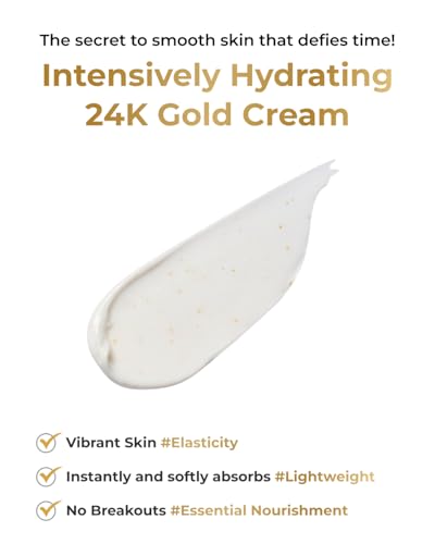 Peptide Gold Hydrating Face Cream - Anti-Aging Moisturizer with Collagen Support