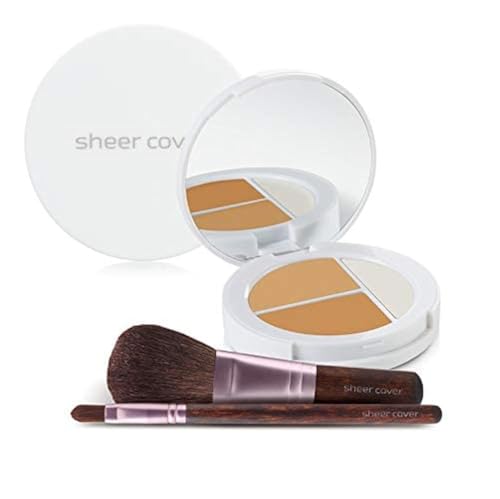 Flawless Face Mineral Foundation & Concealer Set – Tan Shade, 4 Pieces