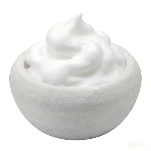 Shaving Soap & Cream Bowl for Men, Natural White Marble Stone, Heat Preservation, Easier to Whip Up a Fantastic Foam with Interior Micro-ridges, Art of Shave Lather bowl ¡¦