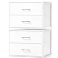 Stackable Closet Drawers for Clothes - 2 Pack, 15.7”D x 21.2”W x 16.1”H, Fabric Storage Organizer