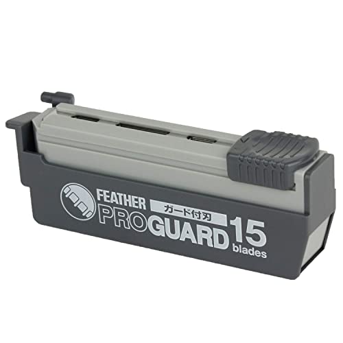 Feather Artist Club ProGuard Razor Blades - (3 Pack of 15) - Single Straight Edge Razor Blades with Guard Refills for Shaving - For Men & Barbers