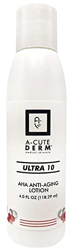 A-Cute Derm Ultra 10 AHA Anti-Aging Lotion 4 oz – Exfoliating Face & Body