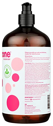 Everyone 3-In-1 Berry Blast Kids Soap 32 Fl Oz - Gentle Hypoallergenic Body Wash Shampoo & Bubble Bath