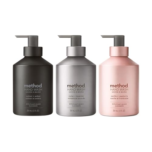 Method Gel Hand Soap Amber, Violet Lavender, and Vanilla Raspberry Variety Pack 3 ct. 10 oz.