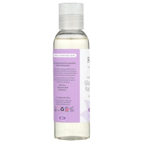Reviva Labs Glycolic Acid Facial Toner, 4-Ounces (Pack of 2)
