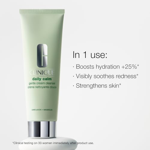 Gentle Cream Facial Cleanser for Sensitive Skin with Hyaluronic Acid - No Rinse, 4.2 Fl Oz
