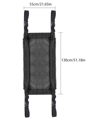HOINCO Black Large Under Desk Mesh Storage Pocket for Massage Bed Accessories